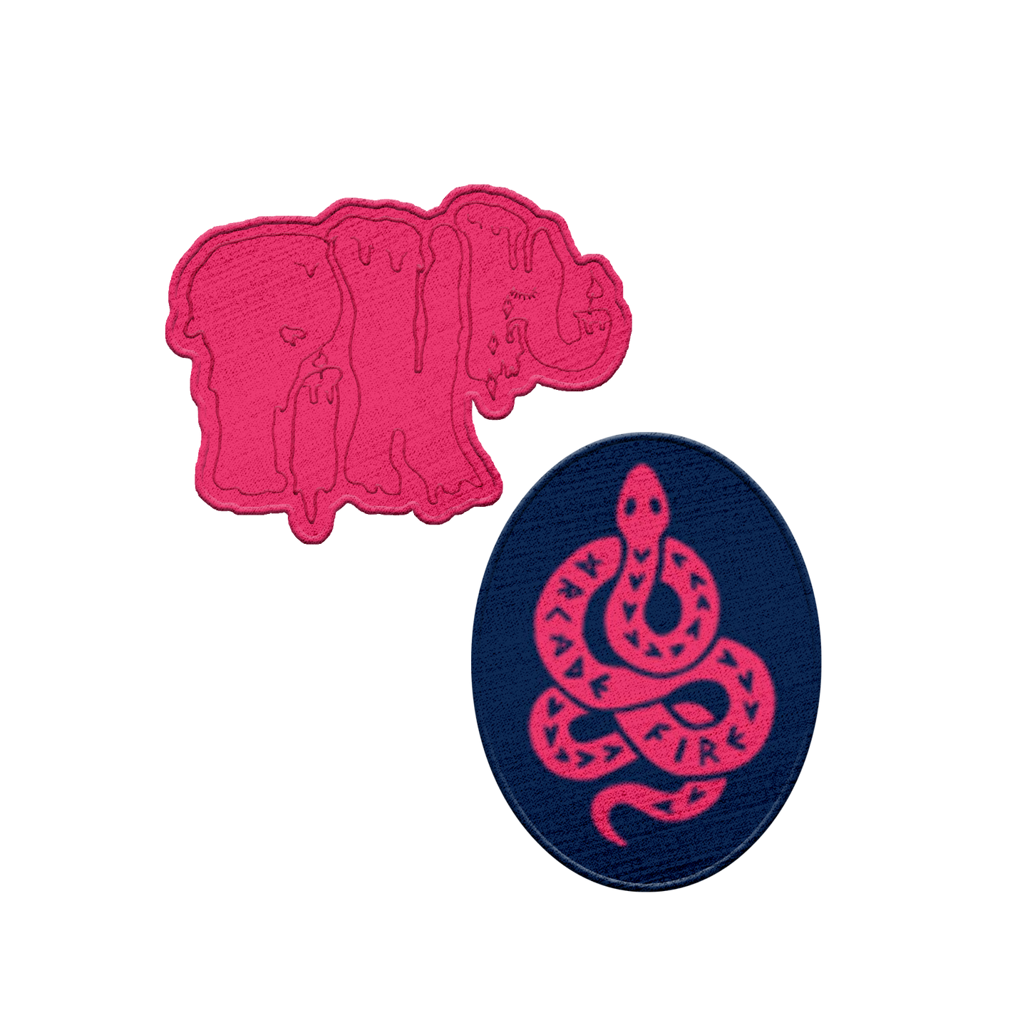 Pink Elephant Patch Set