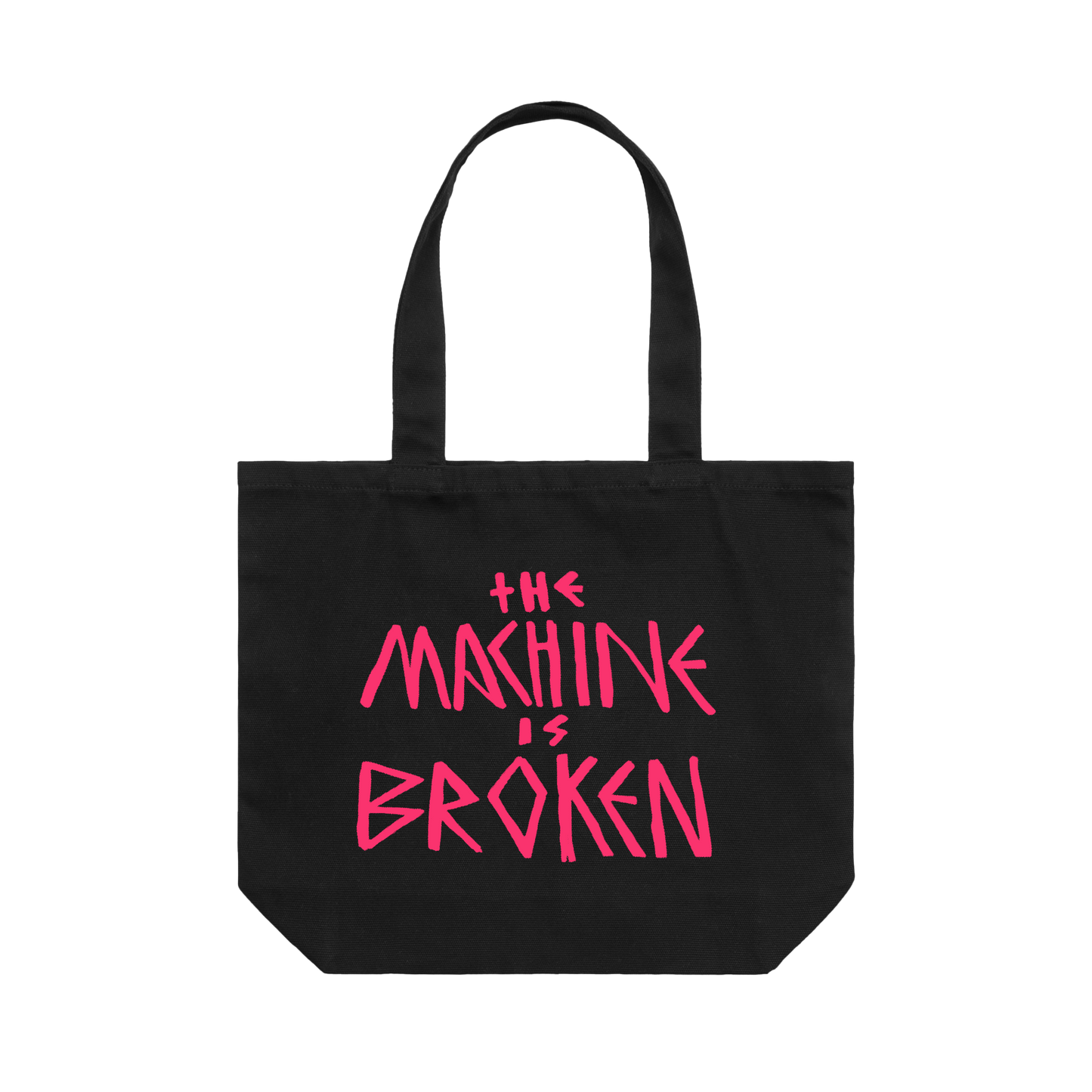 The Machine is Broken Black Tote Bag