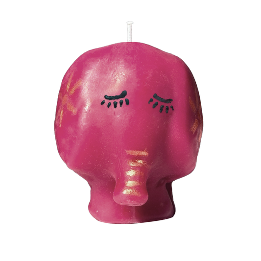 Pink Elephant Candle