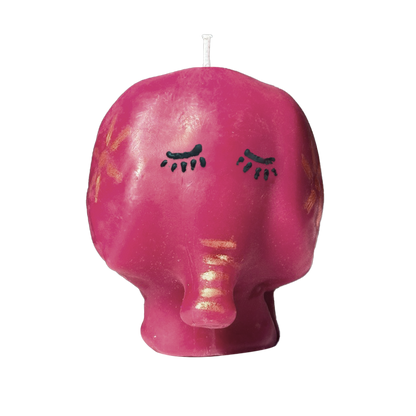 Pink Elephant Candle